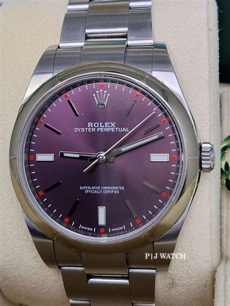 rolex oyster perpetual 39 red grape|oyster perpetual 39mm.